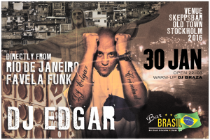 DJ Edgar, Rio de Janeiro @ Bar Brasil Estocolmo, 2016.